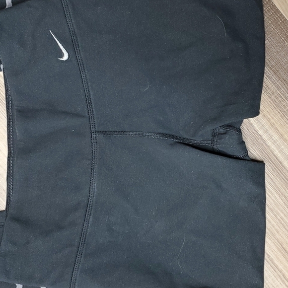Nike leggings tighs capri burnout striped gray black womens mid rise size small - Picture 2 of 9